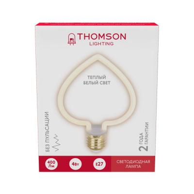 Лампа светодиодная филаментная Thomson E27 4W 2700K трубчатая матовая TH-B2405