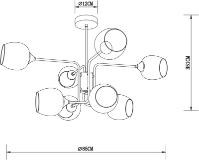 Люстра на штанге Arte Lamp SKAT