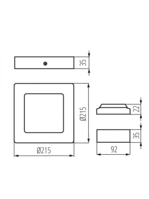 Потолочный светодиодный светильник Kanlux Kanti V2LED 18W-NW-SN 27213