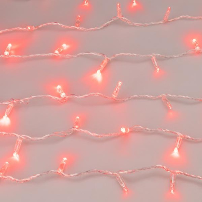 Уличная светодиодная гирлянда Ardecoled нить 230V красный ARD-String-Classic-1000-Clear-100Led-Pulse Red 031639