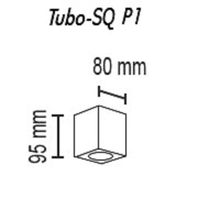 Потолочный светильник TopDecor Tubo8 SQ P1 28