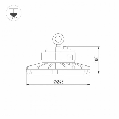 Подвесной светодиодный светильник Arlight SP-Fenix-R245-100W White5000 031691