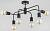 Потолочная люстра Alfa Linio Black 25496