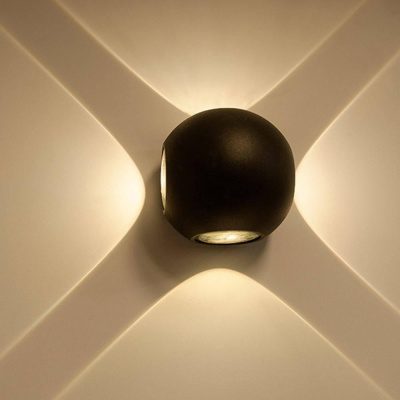 Уличный настенный светодиодный светильник Arlight LGD-Wall-Orb-4B-8W Warm White 021818