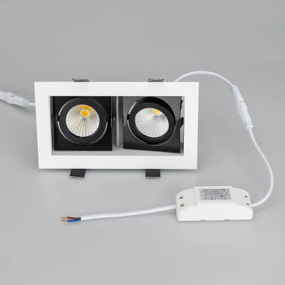 Встраиваемый светодиодный светильник Arlight CL-Kardan-S180x102-2x9W White 024131