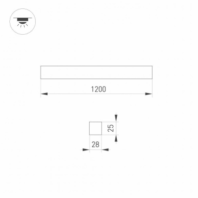 Потолочный светодиодный светильник Arlight Snap-Starline-Flat-S1200-26W Warm3000 031572