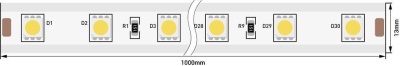 Светодиодная влагозащищенная лента SWG 14,4W/m 60LED/m 5050SMD желтый 50M 001444