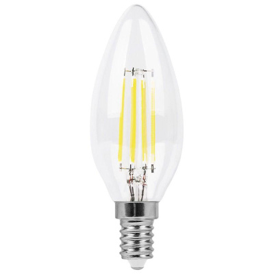 Лампа светодиодная филаментная Feron E14 11W 6400K прозрачная LB-713 38231