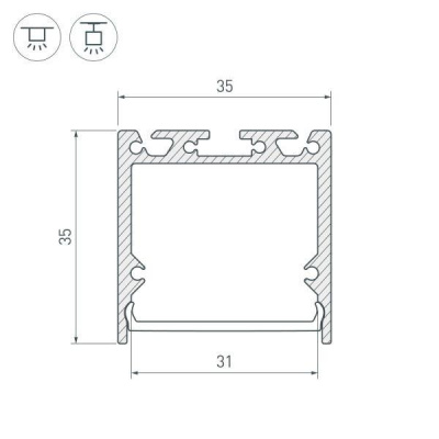 Профиль Arlight SL-Line-3535-3000 Anod 036196