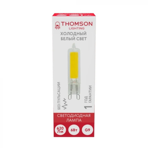 Лампа светодиодная Thomson G9 6W 6500K прозрачная TH-B4239