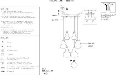 Подвесной светильник F-Promo Bibili 1683-6P