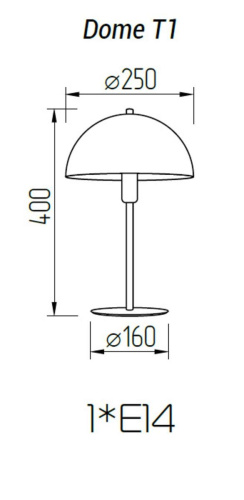 Настольная лампа TopDecor Dome T1 12 G