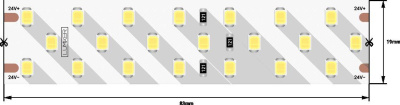 Светодиодная влагозащищенная лента DesignLed 24W/m 252LED/m 2835SMD теплый белый 5M 001493