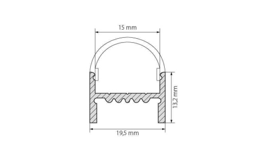 Профиль Arlight ARH-WIDE-H20-2000 ANOD 018859