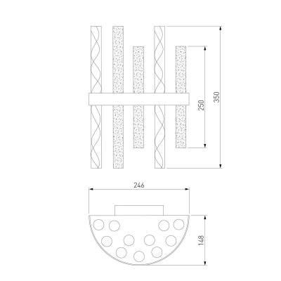 Настенный светильник Bogates Hollis 367/2 никель