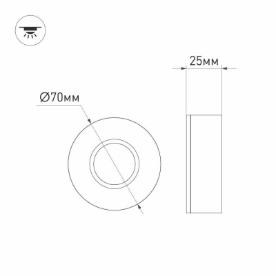 Мебельный светодиодный светильник Arlight LTM-Roll-70WH 5W Day White 10deg 020773