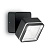 Уличный настенный светодиодный светильник Ideal Lux Omega Ap Square Nero 4000K 165370