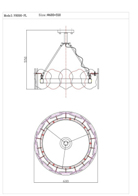 Подвесной светодиодный светильник Moderli Square V8090-PL