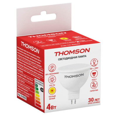 Лампа светодиодная Thomson GU5.3 4W 3000K полусфера матовая TH-B2043