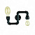 Бра Ideal Lux Plumber AP2 Nero 136691