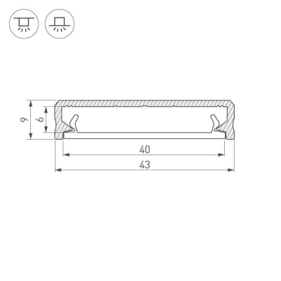 Профиль Arlight ALM-FLAT-S-2000 ANOD 026713