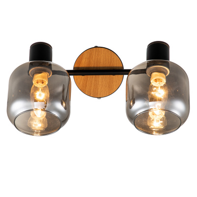 Escada 10177/2A E14*40W Black/Chrome/Wood