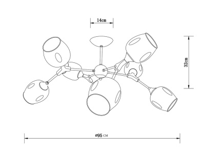 Люстра на штанге Arte Lamp SEPPIA