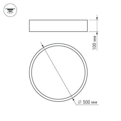 Потолочный светодиодный светильник Arlight SP-Tor-Pill-R500-35W Day4000 022107(1)