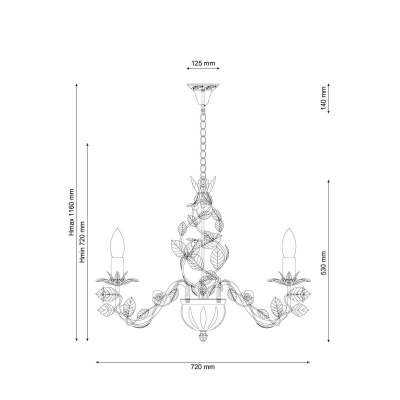 Подвесная люстра Lucia Tucci Fiori Di Rose 185.8