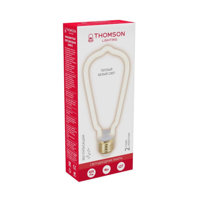 Лампа светодиодная филаментная Thomson E27 4W 2700K трубчатая матовая TH-B2398
