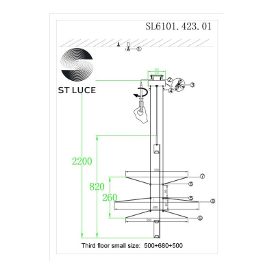 Подвесной светодиодный светильник ST Luce Isola SL6101.423.01