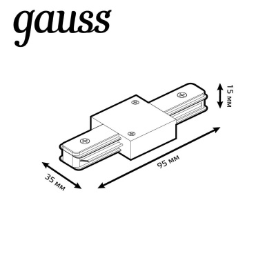 Коннектор прямой Gauss TR105