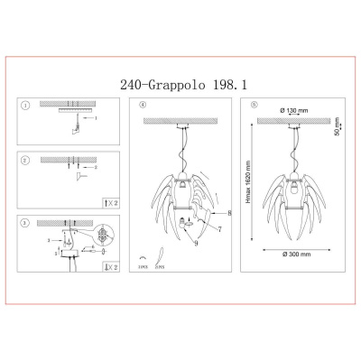 Подвесной светильник Lucia Tucci Grappolo 198.1 Bianco