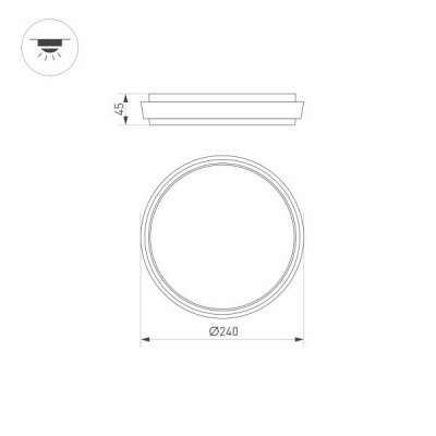 Уличный светодиодный светильник Arlight LGD-Giro-R240-25W Day4000 032424