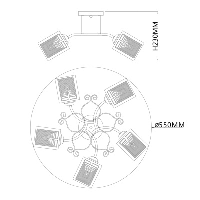 Escada 1105/5PL E27*40W Chrome