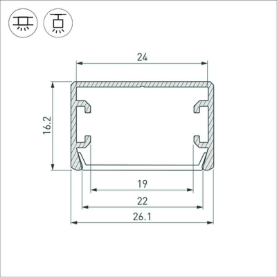 Профиль Arlight PLS-LOCK-H16-SMT-2000 ANOD 033224