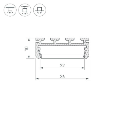 Профиль Arlight PLS-LOCK-2000 ANOD 016397