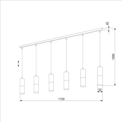 Подвесной светильник TK Lighting 4368 Elit Black