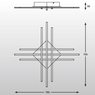 Потолочный светодиодный светильник Zumaline Cross PL99829-6