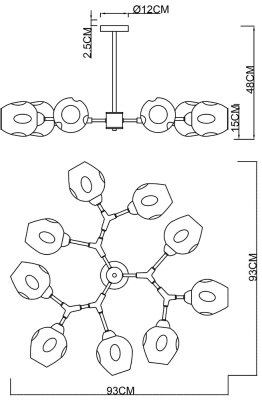 Люстра на штанге Arte Lamp YUKA