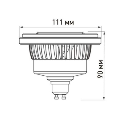 Лампа светодиодная диммируемая Arlight GU10 12W 4000K прозрачная AR111-Fort-GU10-12W-Dim Day4000 026879