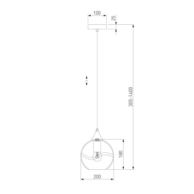 Подвесной светильник Eurosvet Lotus 50221/1 дымчатый