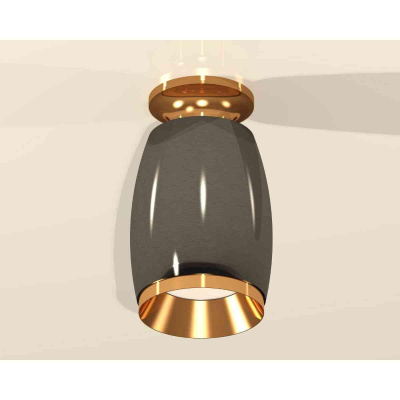 Комплект накладного светильника Ambrella light Techno Spot XS1123043 DCH/PYG черный хром/золото желтое полированное (N6905, C1123, N7034)