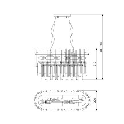 Подвесная люстра Bogates Piano 340/4