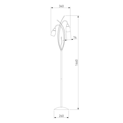 Торшер Eurosvet 22080/2F хром