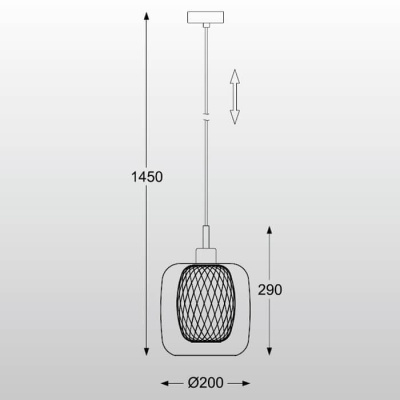 Подвесной светильник Zumaline Donato P0310-01H-F4GP