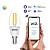 Лампа светодиодная диммируемая филаментная Gauss Smart Home Filament E14 4,5W 2000-6500K прозрачная 1250112