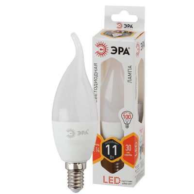 Лампа светодиодная ЭРА E14 11W 2700K матовая LED BXS-11W-827-E14 Б0032992