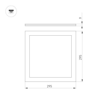 Встраиваемая светодиодная панель Arlight DL-Intenso-S300x300-18W White6000 036228