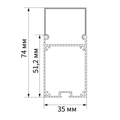 Профиль алюминиевый накладной Feron CAB266 10377